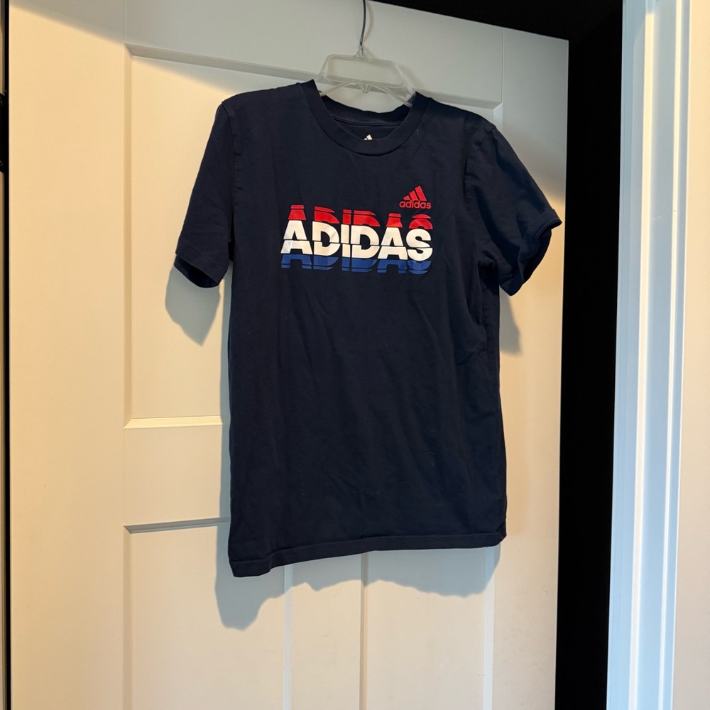 Adidas Kids Navy Blue Logo T-Shirt